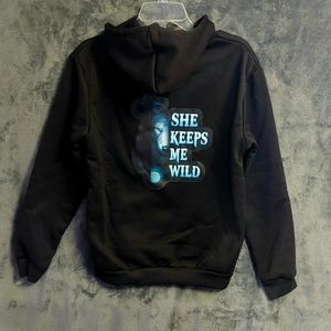 Kids Hoodie Black Size XL